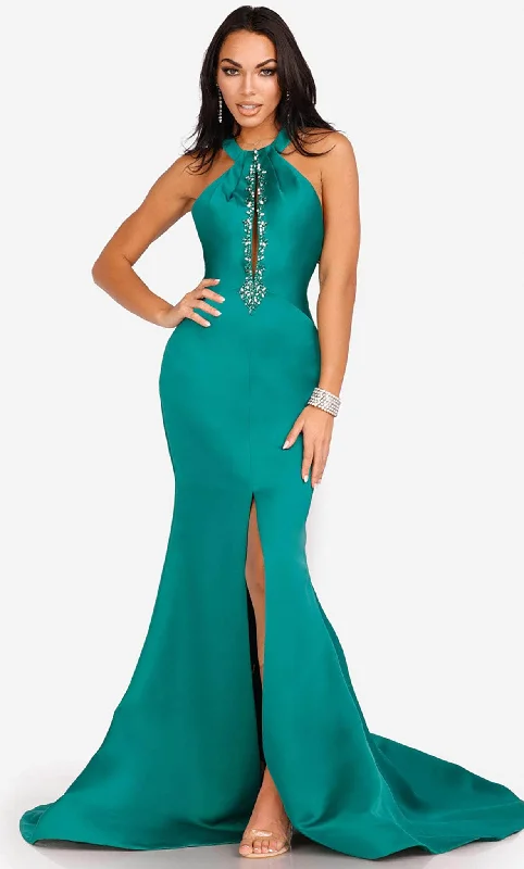 women's cotton dressesTerani Couture 231P0107 - Halter Gown