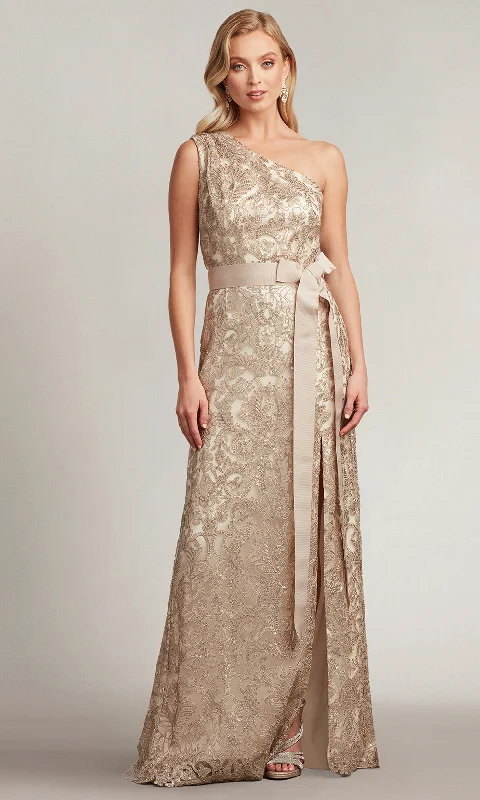 women's retro dressesTadashi Shoji ATV19327LX - Tomlin Belt Sequin Ribbon Embroidered Gown