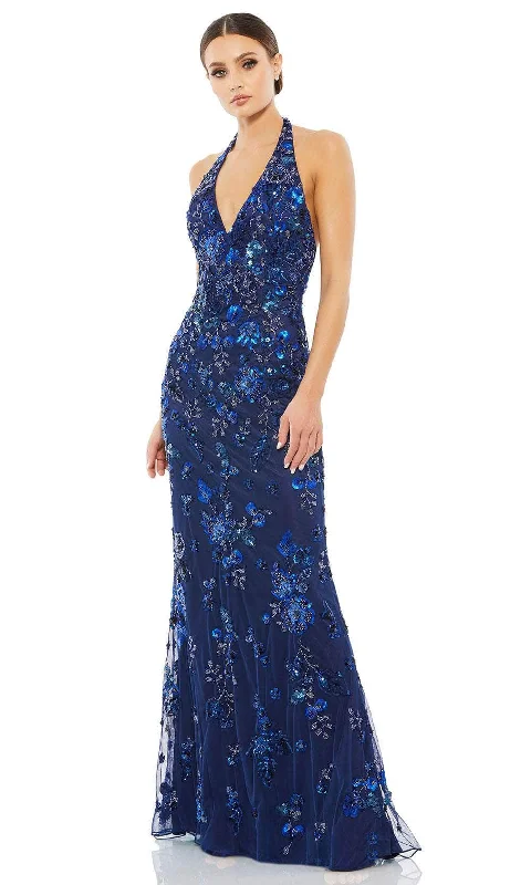 women's bodycon dressesMac Duggal 5484 - Plunging Beaded Floral Gown