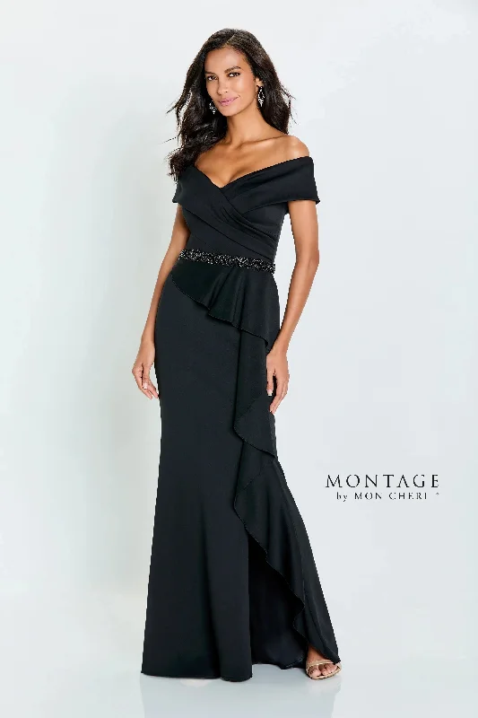 women's short-sleeved dressesMontage by Mon Cheri 221976W - Off Shoulder Gown