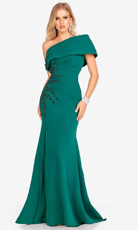 women's satin dressesTerani Couture 231M0473 - One Sleeve Gown