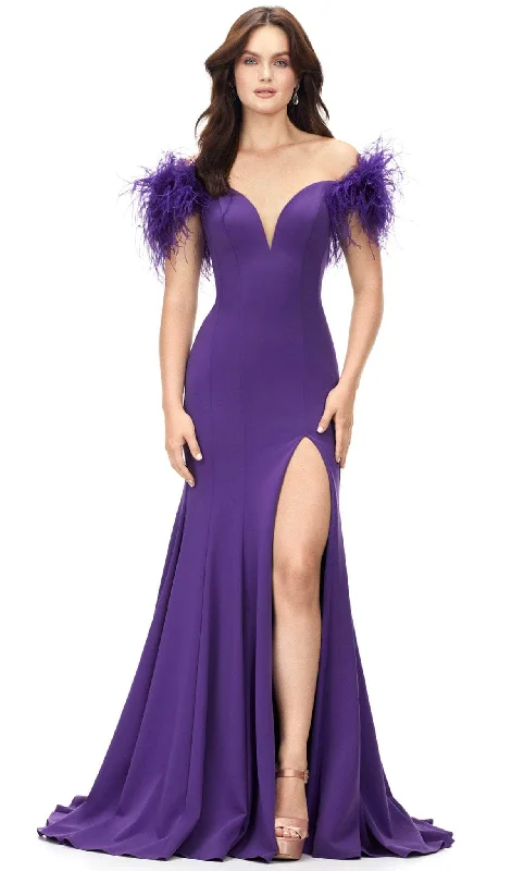 women's cocktail dressesAshley Lauren 11101 - Off Shoulder Gown