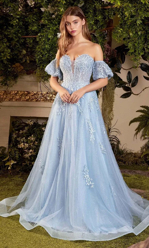 women's fashionable dressesAndrea and Leo - A1046 Embroidered Plunging Sweetheart Gown