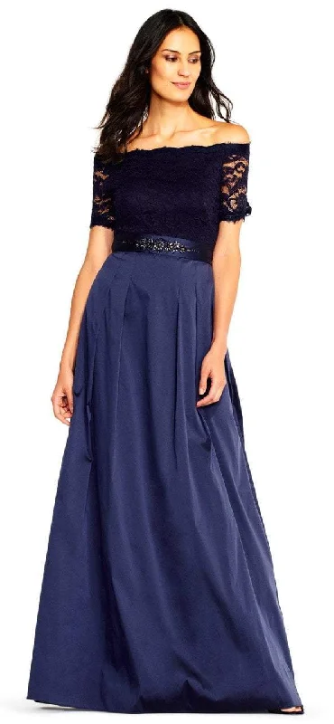 women's lightweight dressesAdrianna Papell - Off-Shoulder Taffeta A-line Gown AP1E201965