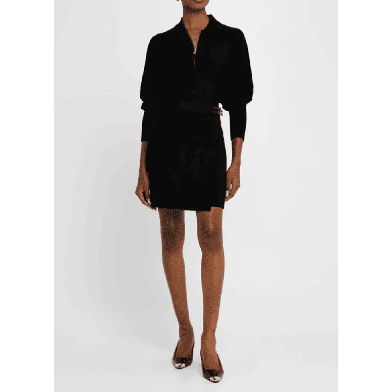 women's bow dressesSimkhai Women's Harvey Long Sleeve Mini Dress, Black