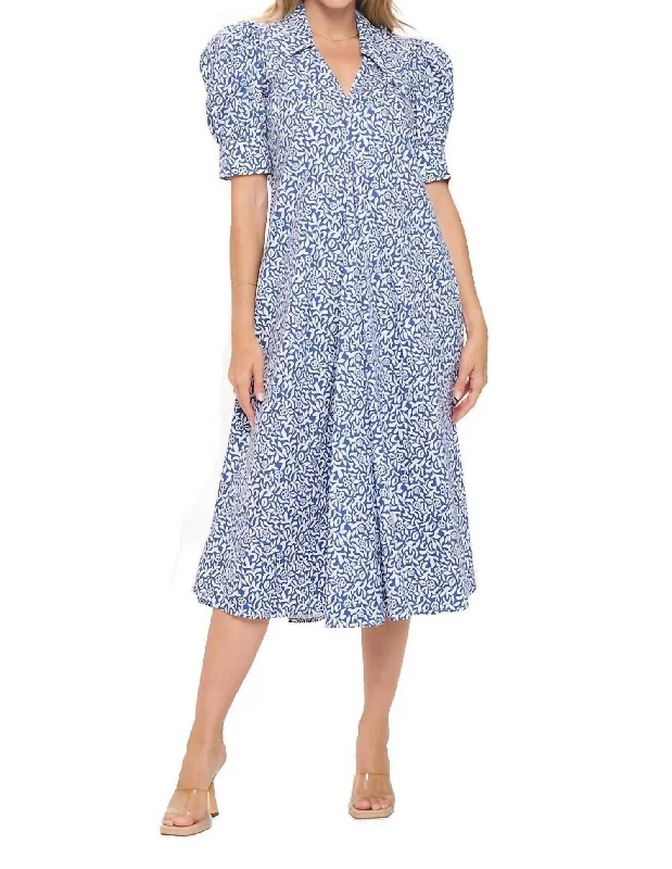 women's tall dressesBryan Midi Dress In Blue