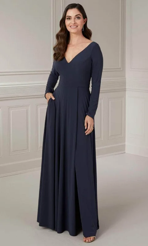 women's travel dressesChristina Wu Elegance 17127 - Long Sleeve Wrap Evening Gown