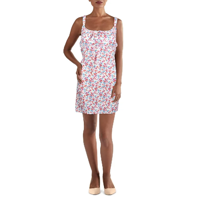 women's cotton dressesWomens Floral Mini Slip Dress