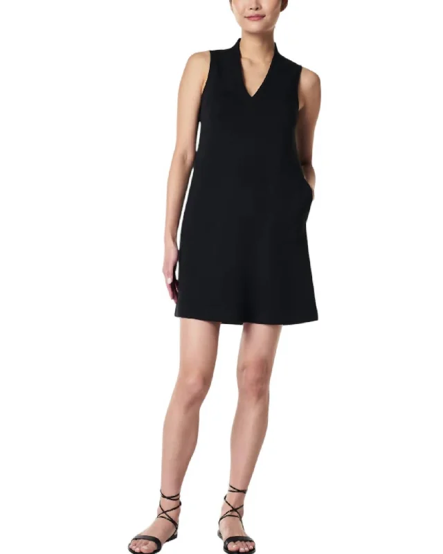 women's formal dressesAiressentials V-Neck Mini Dress In Very Black