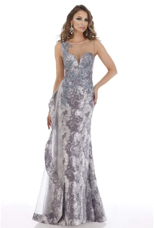 women's lightweight dressesFeriani Couture - 18904 Illusion Plunging Neck Mermaid Evening Gown