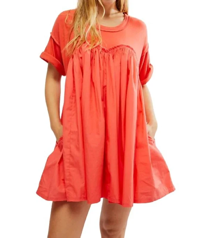 women's silk dressesCatalina Mini Dress In Radiant Watermelon