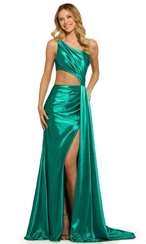 women's bell-sleeved dressesSherri Hill 55537 - One Shoulder Evening Gown