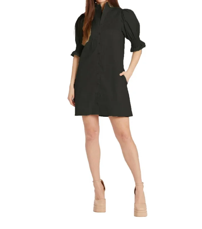 women's wrap dressesGretchen Mini Dress In Black