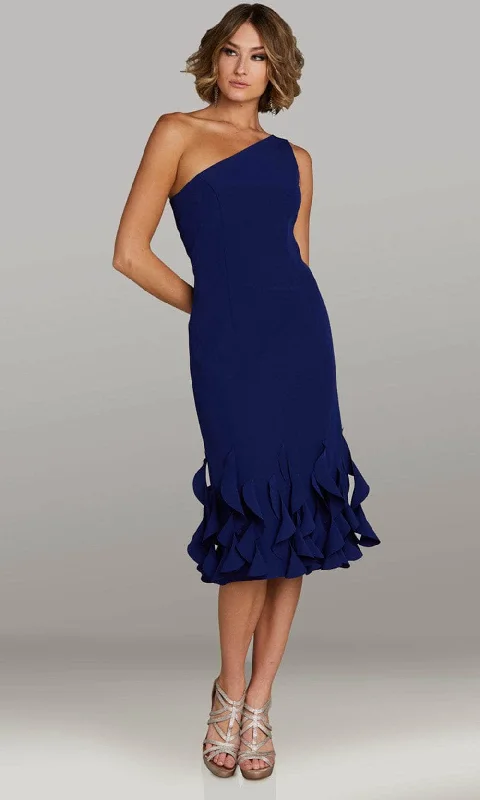 women's prom dressesGia Franco 12425 - One Shoulder Ruffled Hem Evening Dress