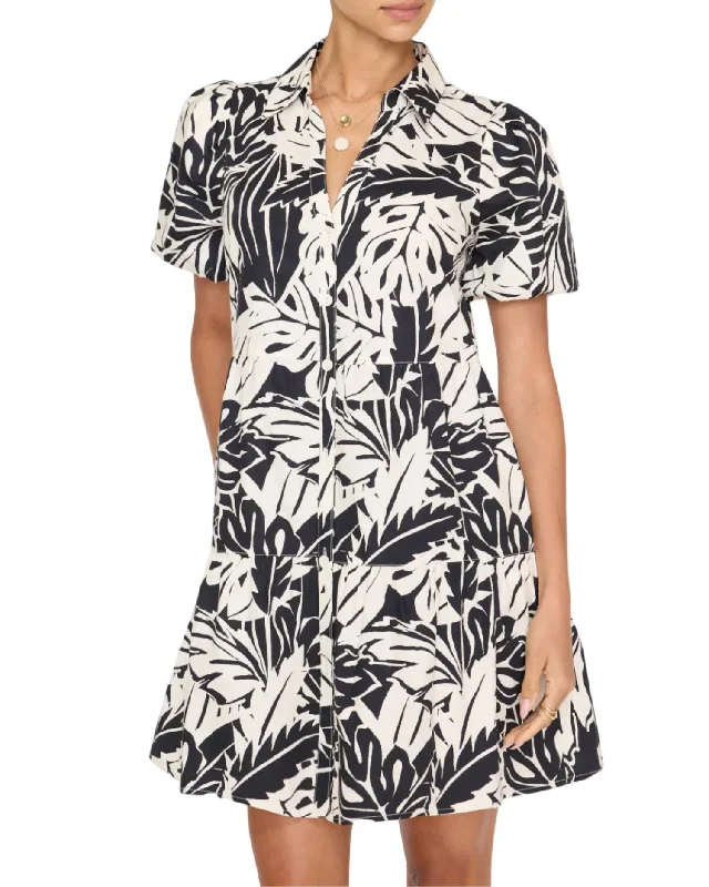 women's body-skimming dressesPalm Leaf Mini Dress In Naples Spumante