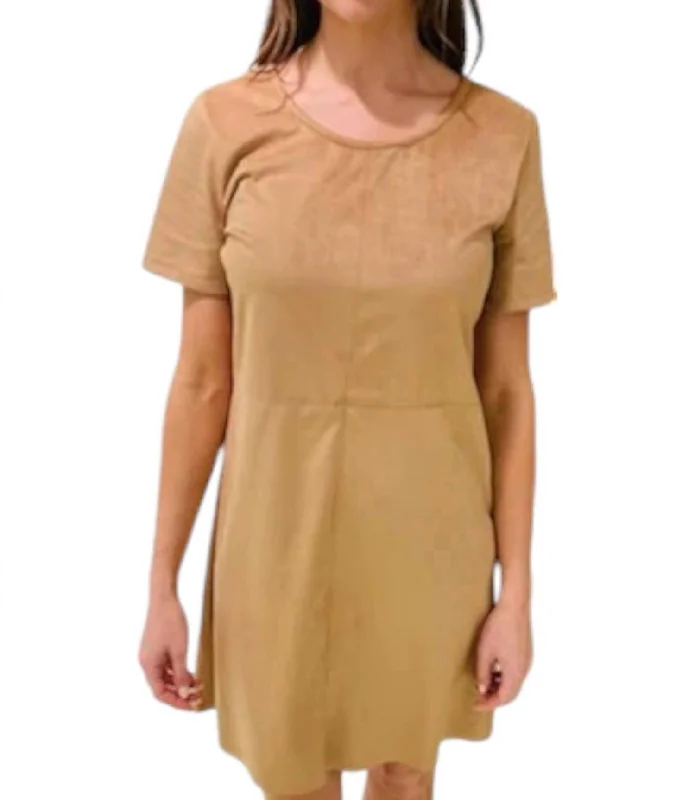 women's shift dressesMargaret Mini Dress In Taupe