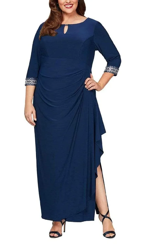 women's fair-trade dressesAlex Evenings - 4351416 Keyhole Front Drape Off Dress