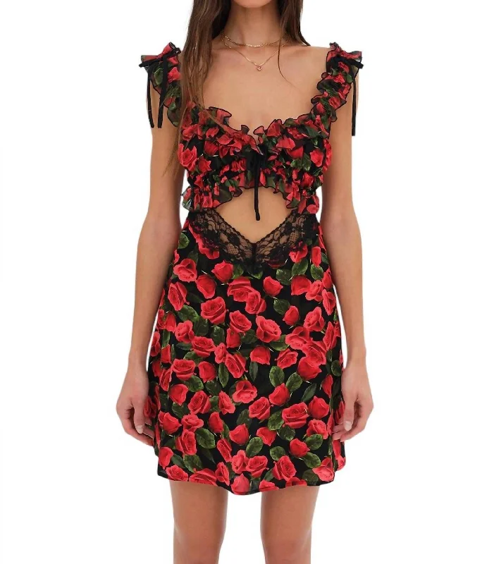 women's maximalist dressesVarvera Mini Dress In Red