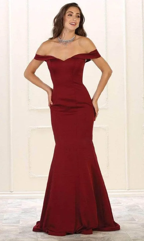 women's empire-line dressesMay Queen - Off Shoulder Mermaid Evening Gown MQ1547