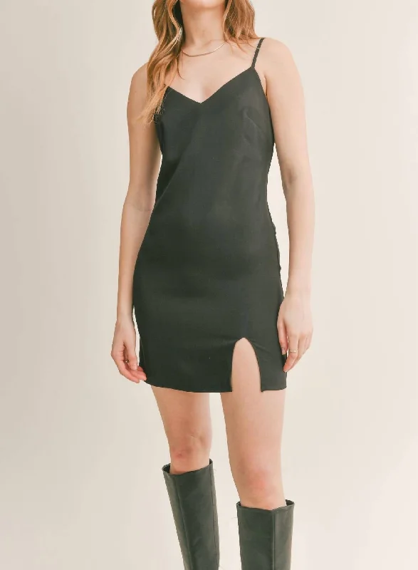 women's mini dressesCoffe Date Mini Dress In Black