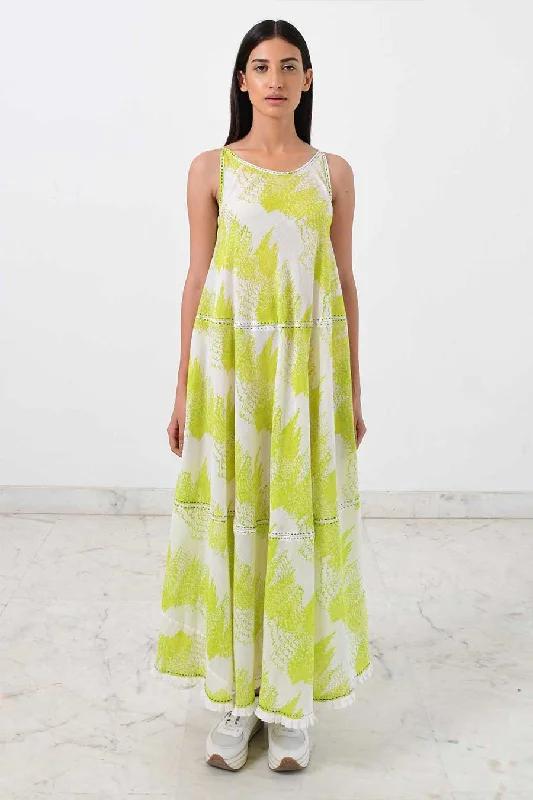 women's one-shoulder dressesGeo Green Maxi Dress