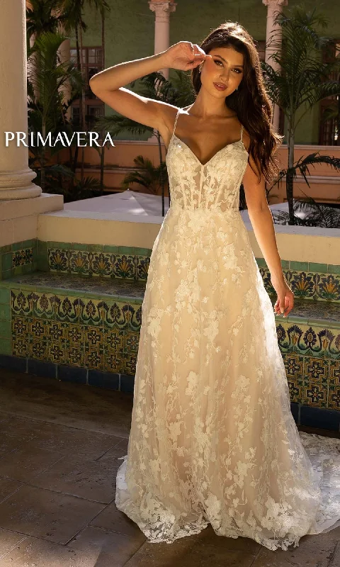 women's silk dressesLong Wedding Dress 11135 by Primavera