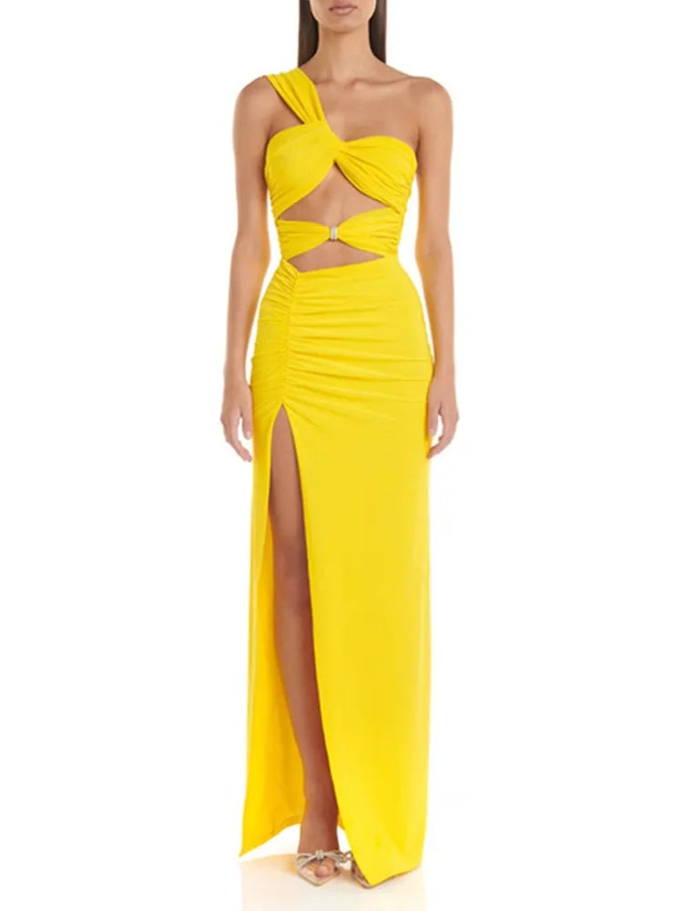 women's mini dressesDANDELION - YELLOW STRETCH MAXI