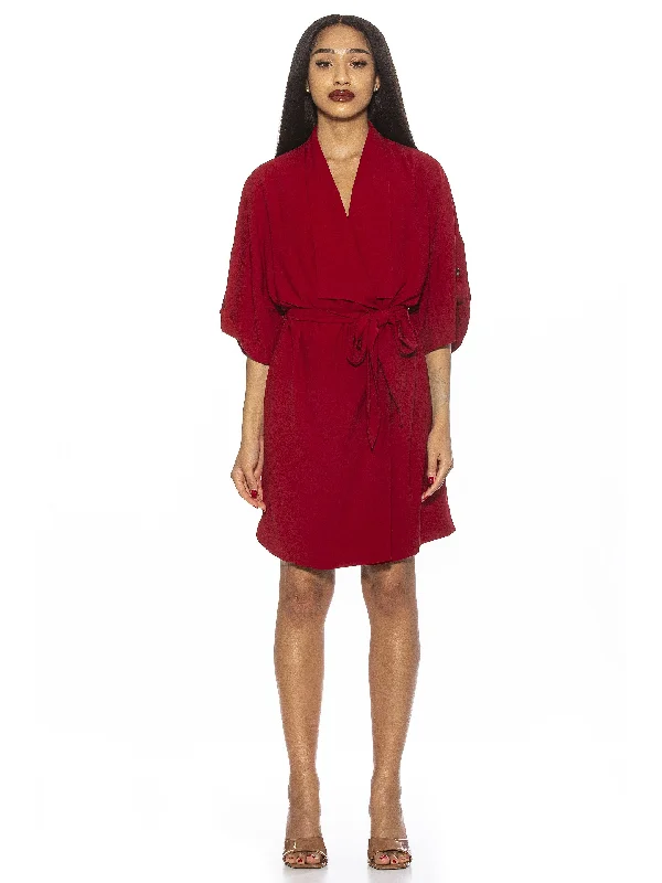 women's wrinkle-resistant dressesJune Wrap Dress