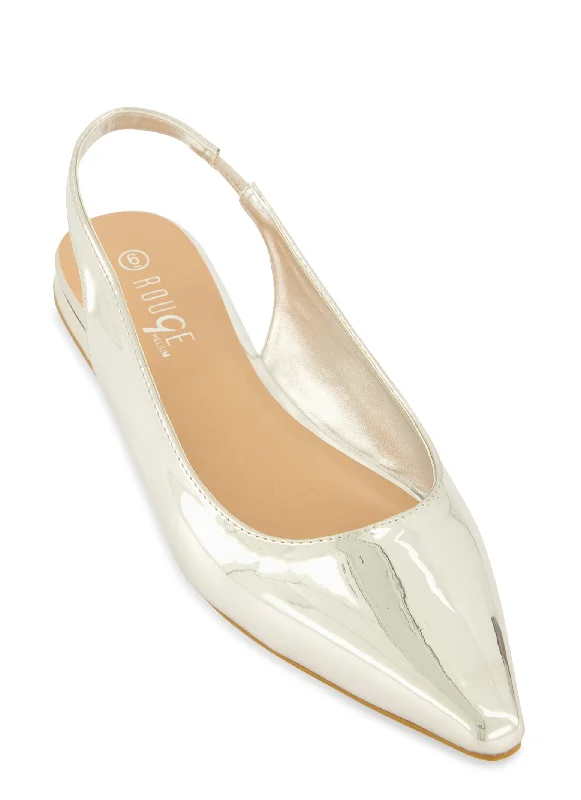 women's curve-hugging dressesPointed Toe Slingback Flats