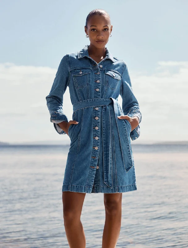 women's sustainable dressesTaylor Denim Shirt Dress