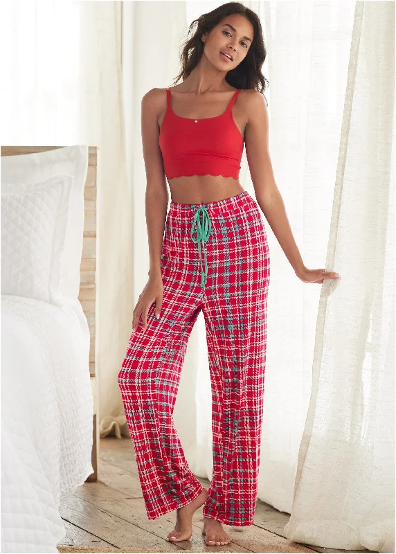 women's designer dressesPajama Pants - Festive Flannel